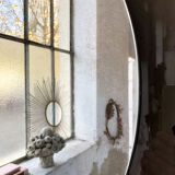 Smoked round design mirror Veca Italy