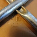 Paire de tabourets vintage LM en skaï marron