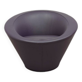 Girola armchair from Tacchini in purple leather