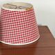 Pair of red gingham lampshades from the 60s