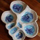 white handmade large ceramic bowl as a jewelry holder or for tapas