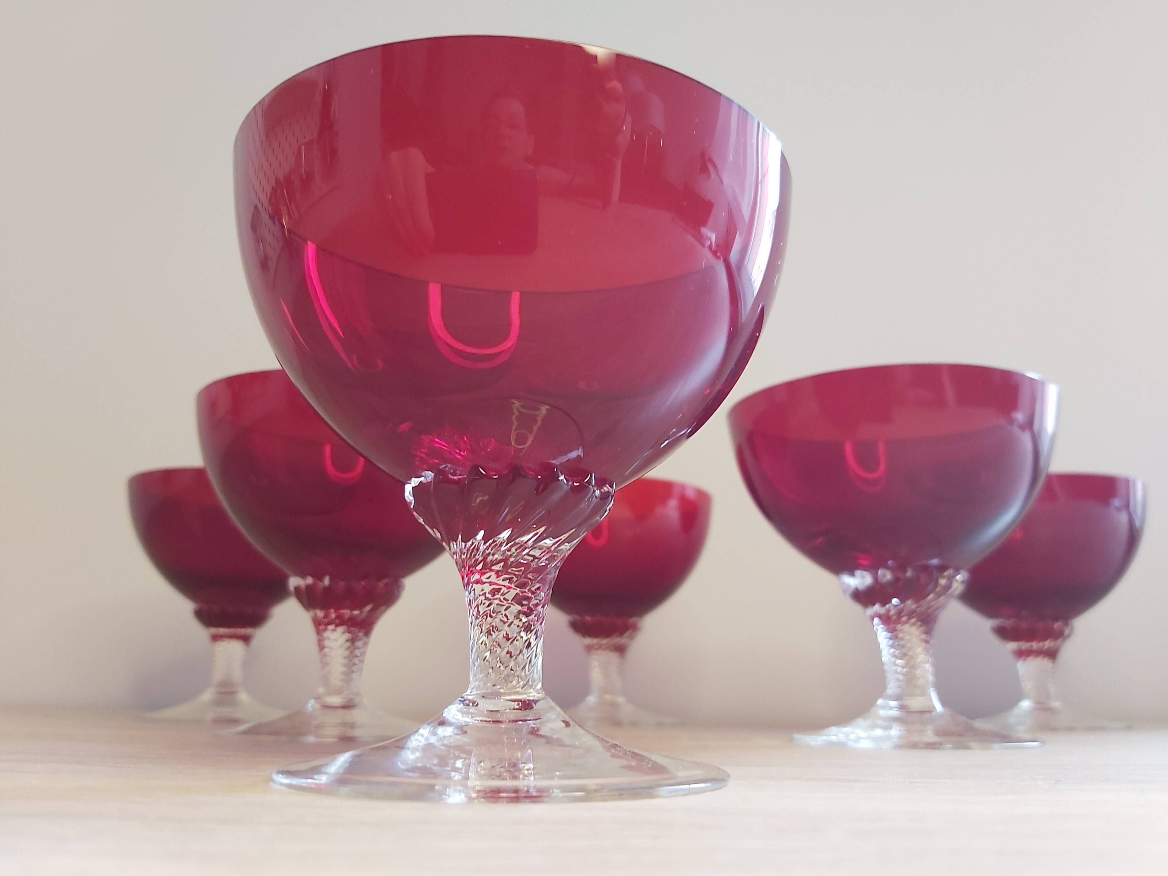 Set of six glasses, Murano