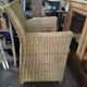 Armchair chair wicker feet wood