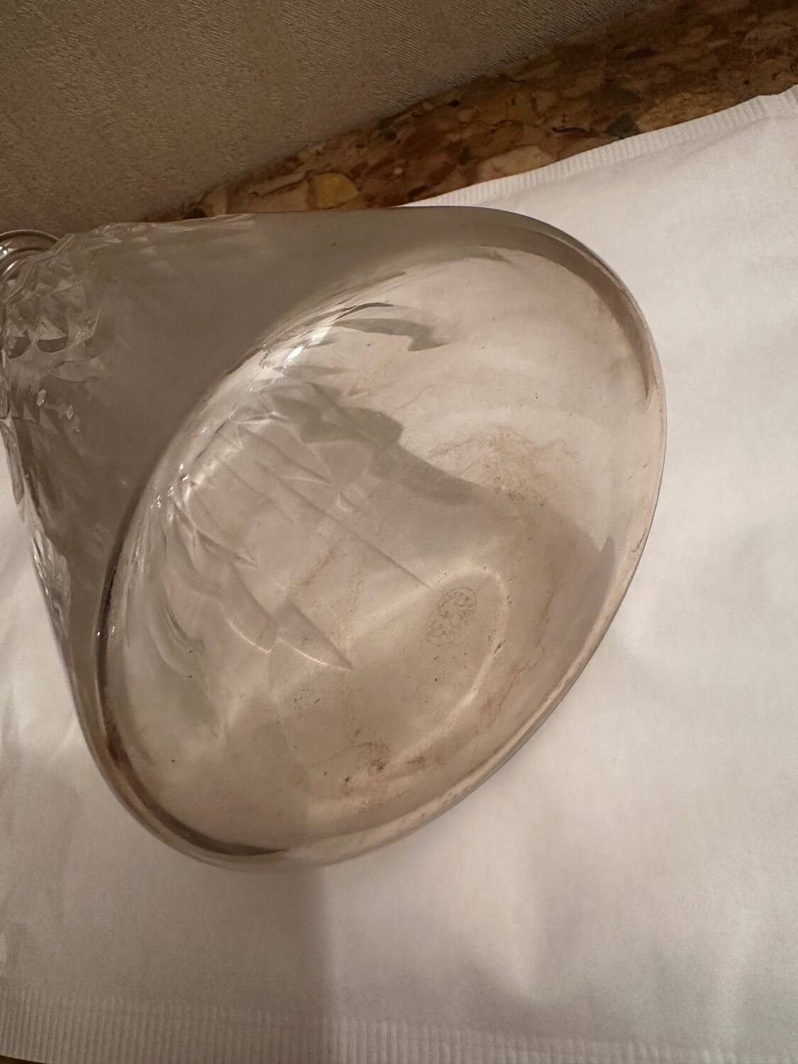 Baccarat Crystal Wine Carafe Model Carcassonne stamped