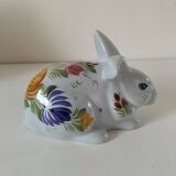 Rabbit earthenware hb henriot quimper