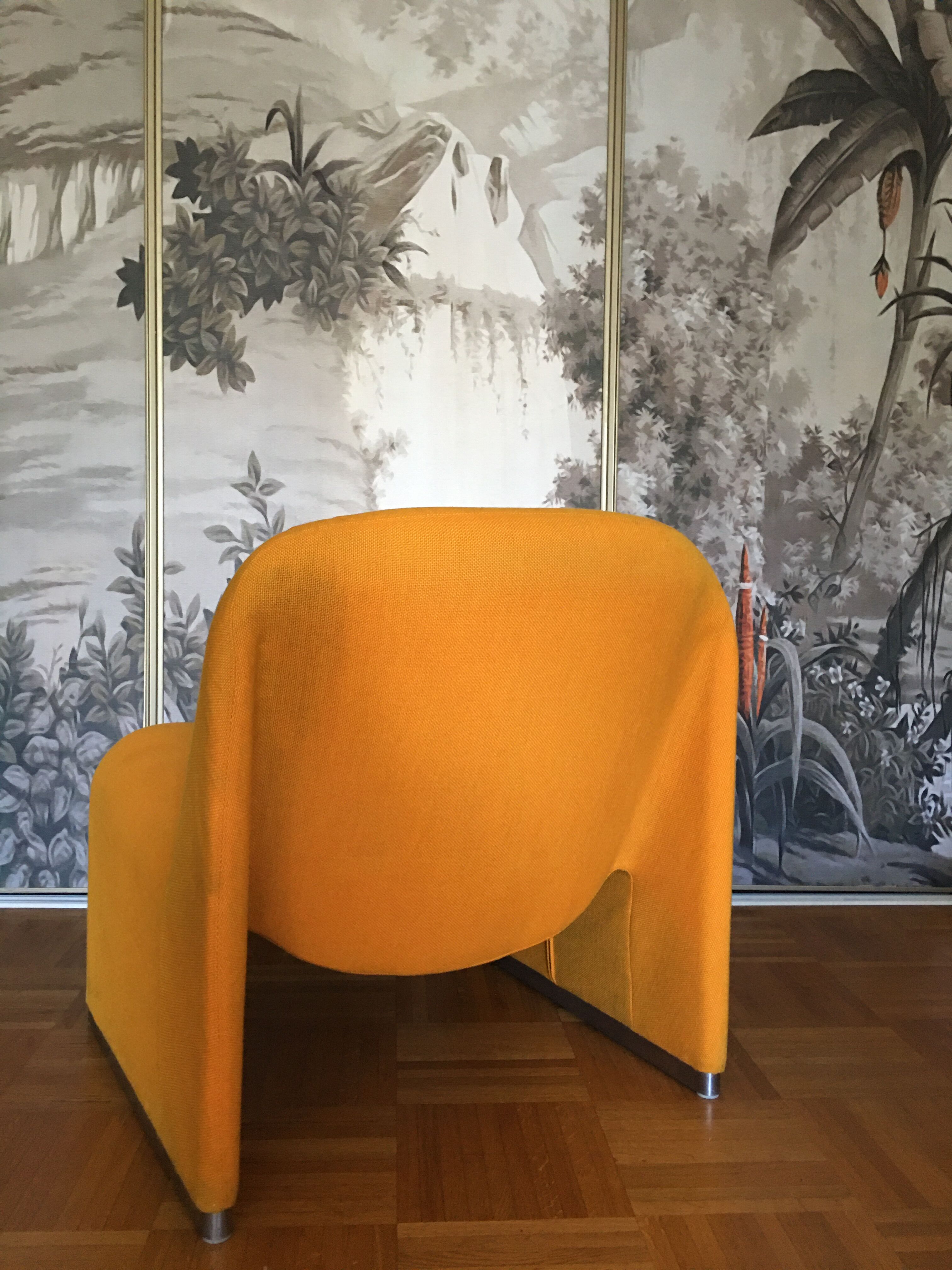 Giancarlo Piretti's Alky armchair for Castelli, 1970s orange-yellow