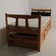 Oak bed with 3 Saint-Sabin chests 1950