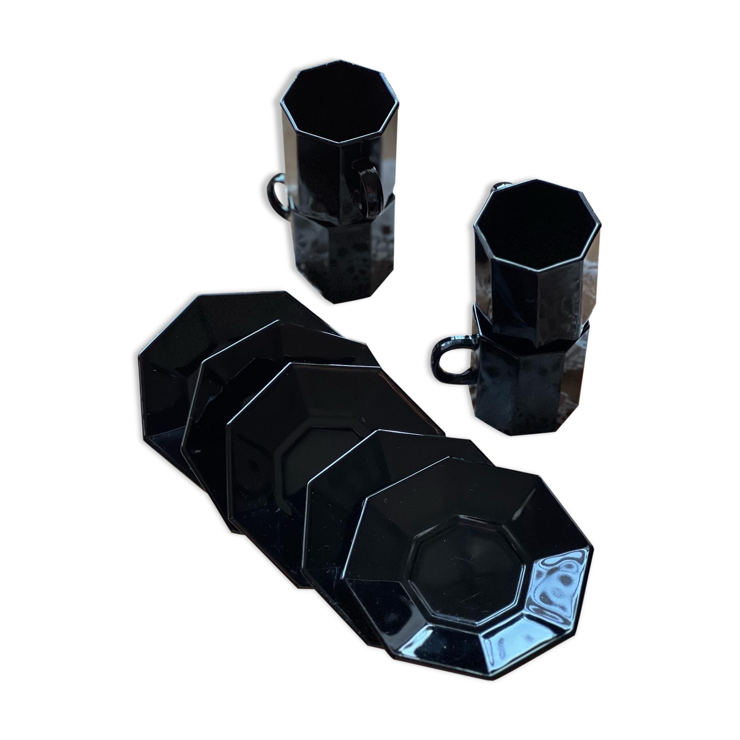 4 coffee cups Esso Arcoroc collection