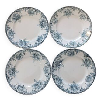 4 Flat plates in Terre de Fer Sté Amandinoise Pompadour