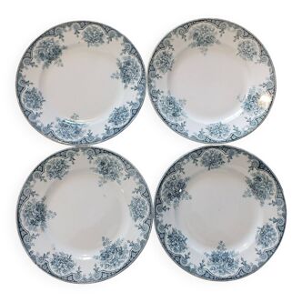 4 Assiettes plates en Terre de Fer Sté Amandinoise Pompadour