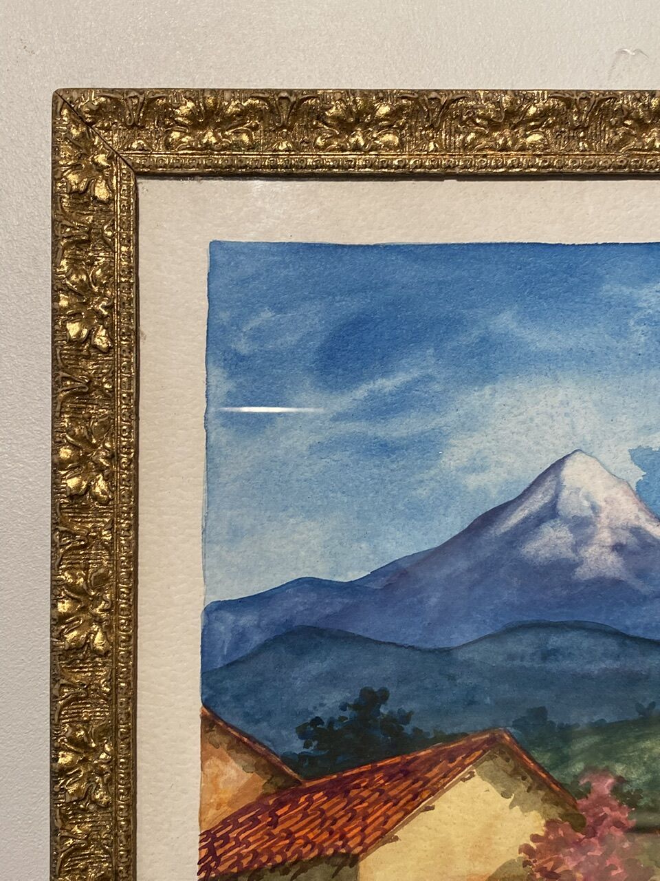 Old painting, Mexican landscape, signed XX century