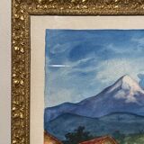 Tableau ancien, paysage Mexicain, signé XX siècle