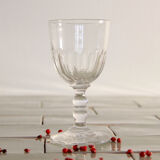 8 carved crystal wine glasses