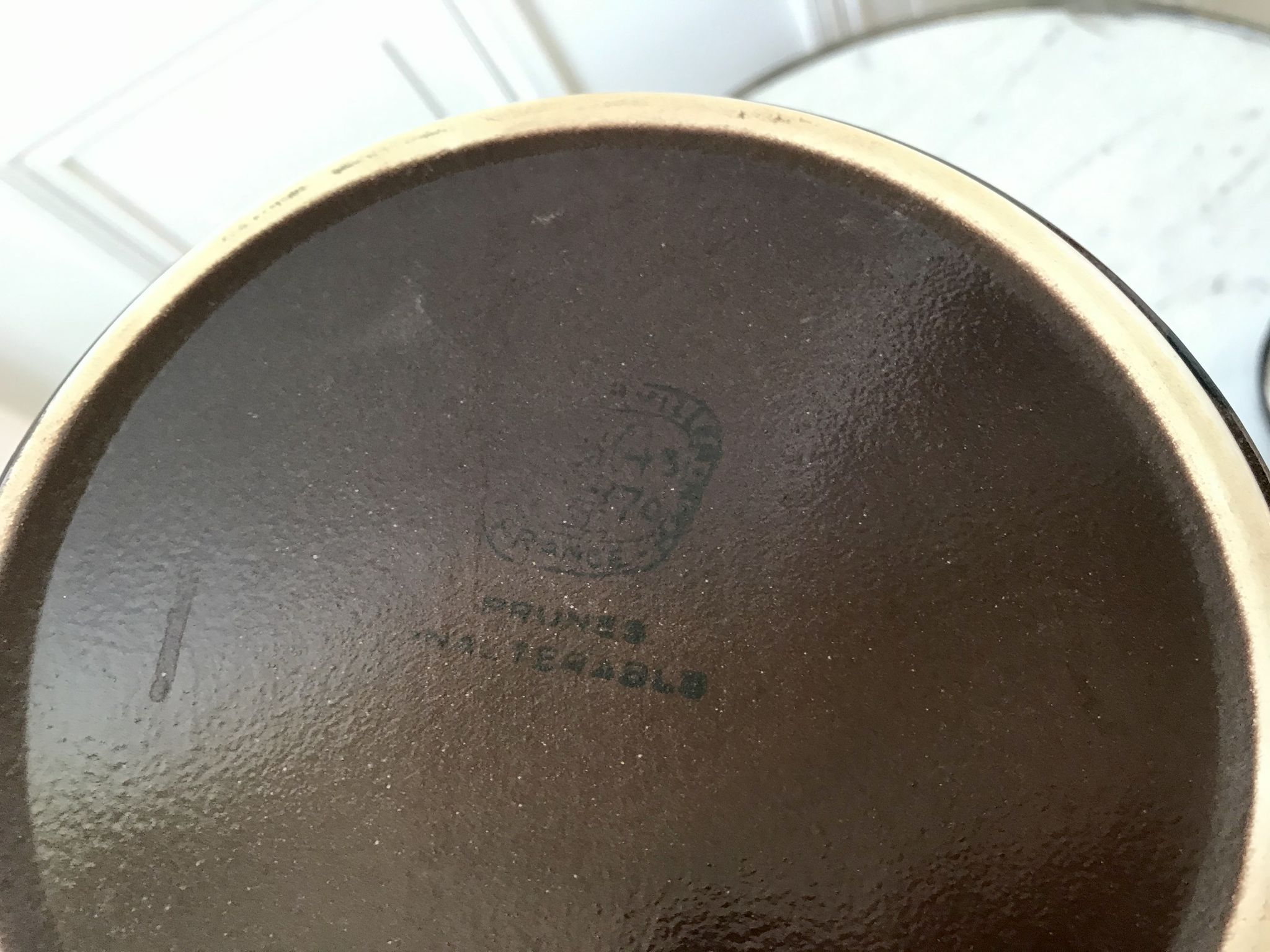 Set of trundle dishes in Niderviller sandstone model "Plum" 70s