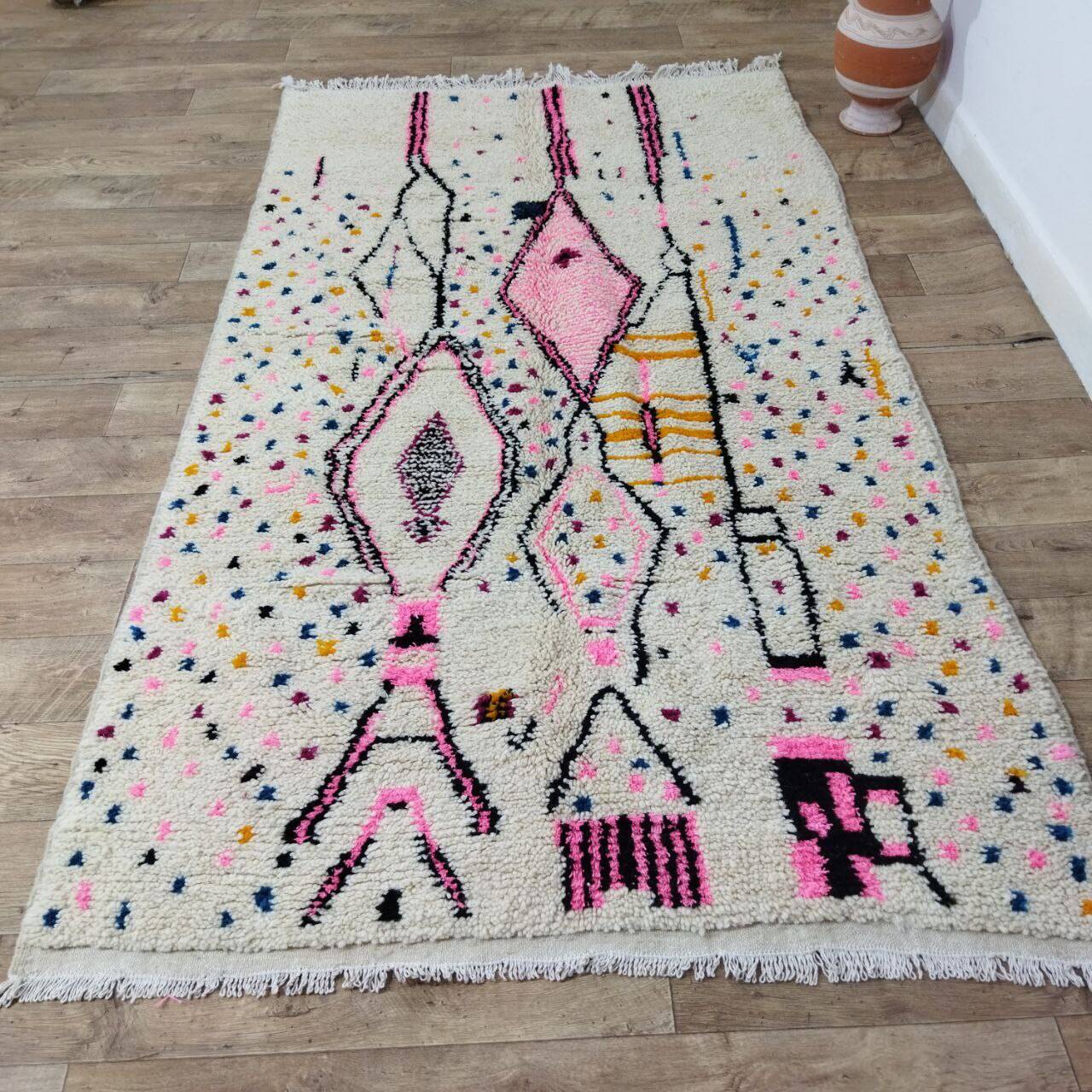 Handmade Moroccan Berber rug 253 X 143 CM