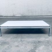 Postmodern Italian Carrara Marble Low Coffee Table, 1970s