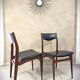 Lot de 6 chaises en teck style scandinave mid-century
