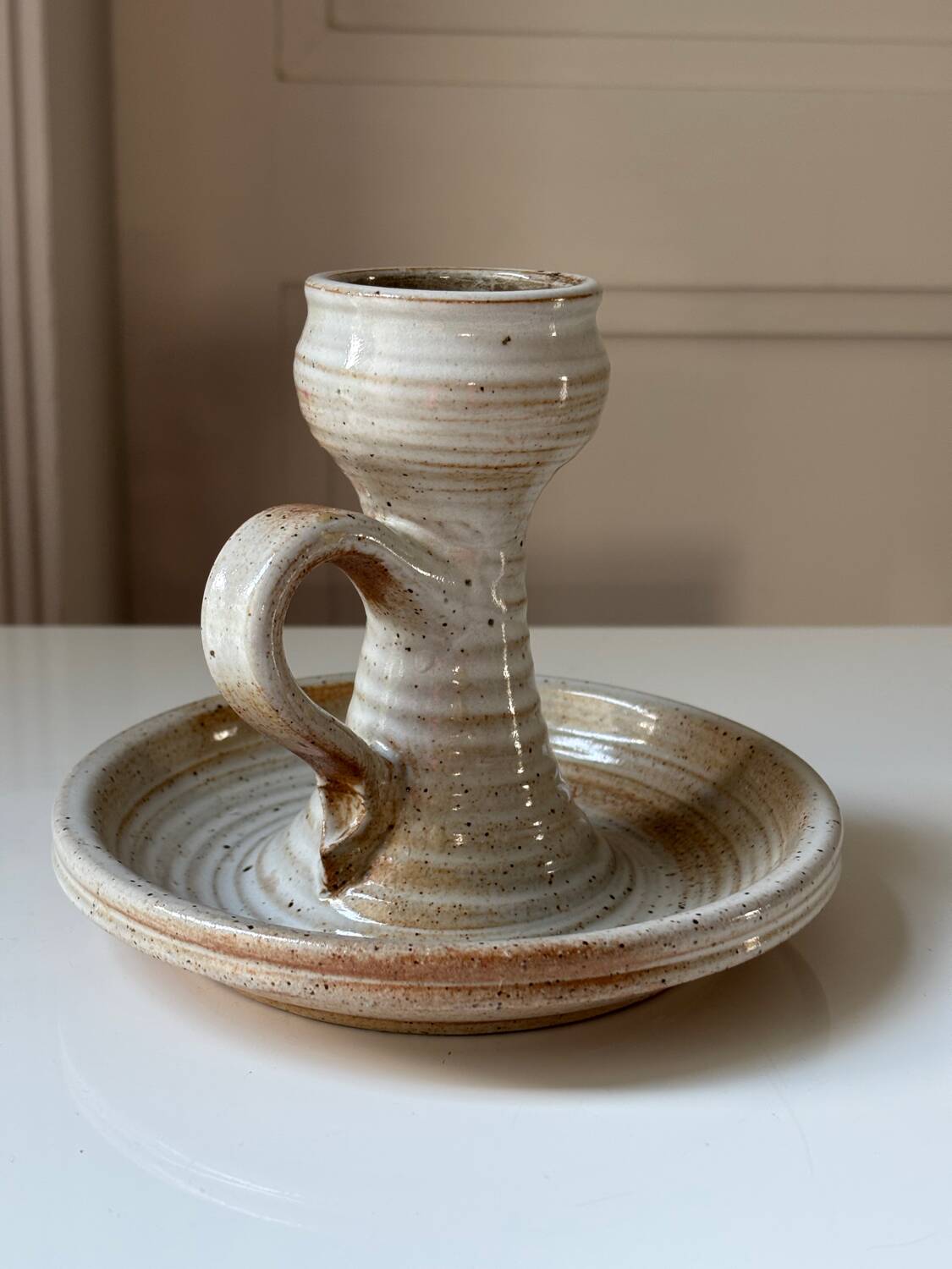 Marais stoneware candle holder