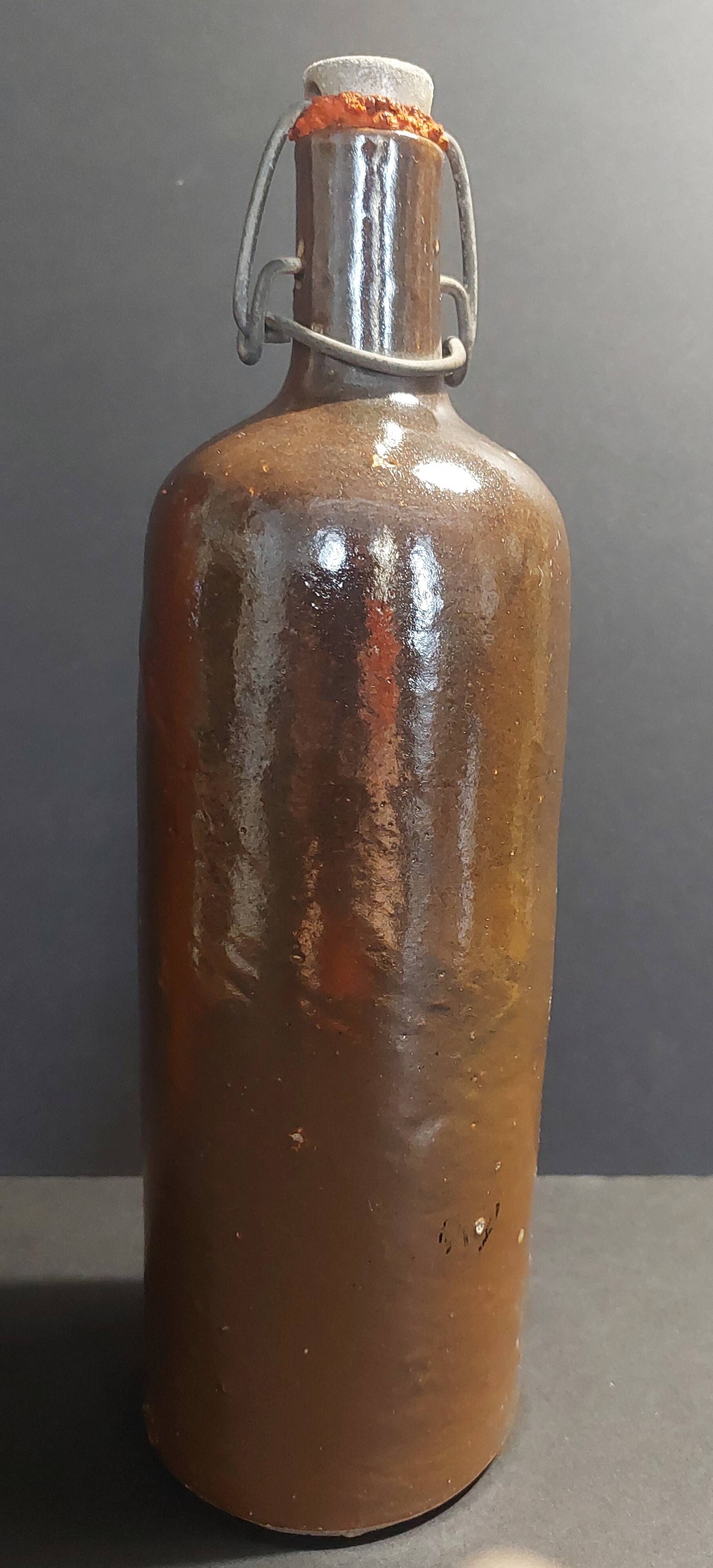 20th century glazed stoneware bottle