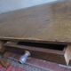 Antique patinated oak dining table, 18th century