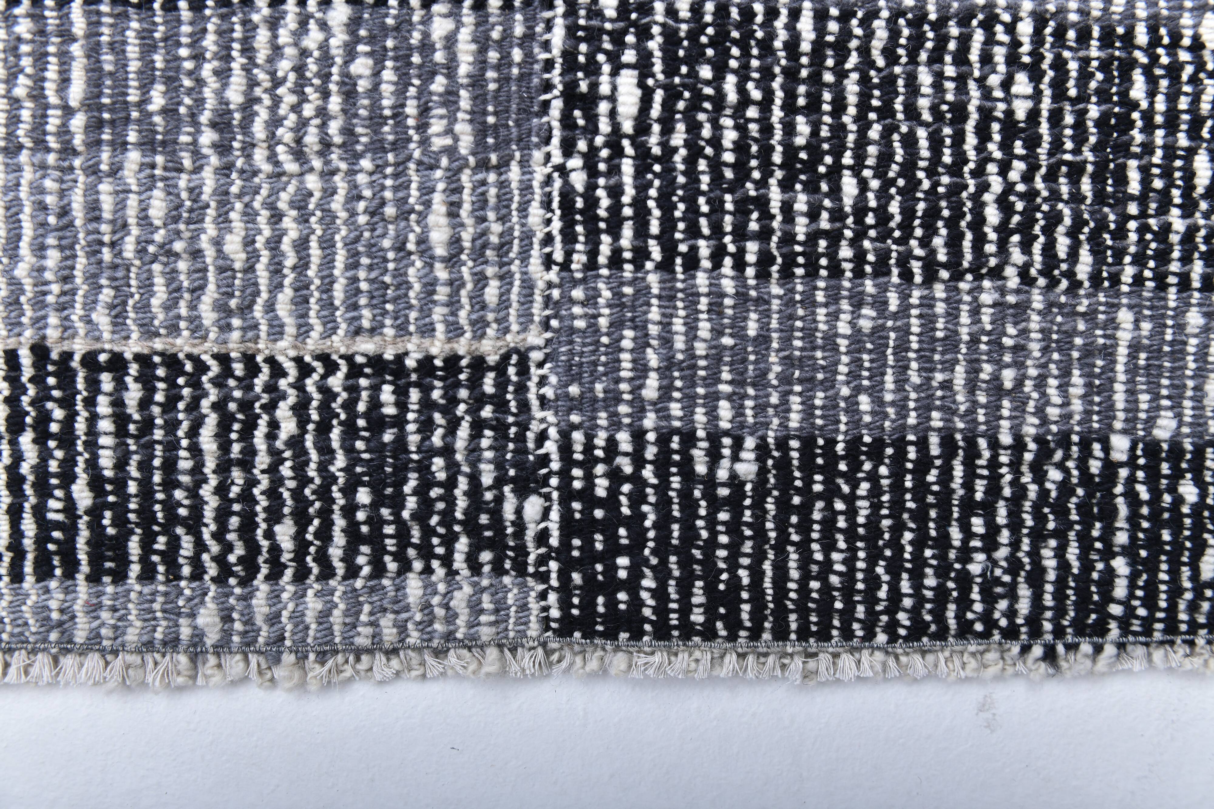 black blue kilim rug 140x210 cm, small kilim rug from turkey, wool kilim