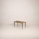 Table basse rectangulaire en parchemin par Aldo Tura 1950