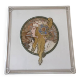 Alfons Mucha Hutschenreuther Porcelain Plaque