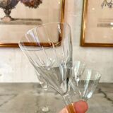 Set of 4 Christofle crystal glasses