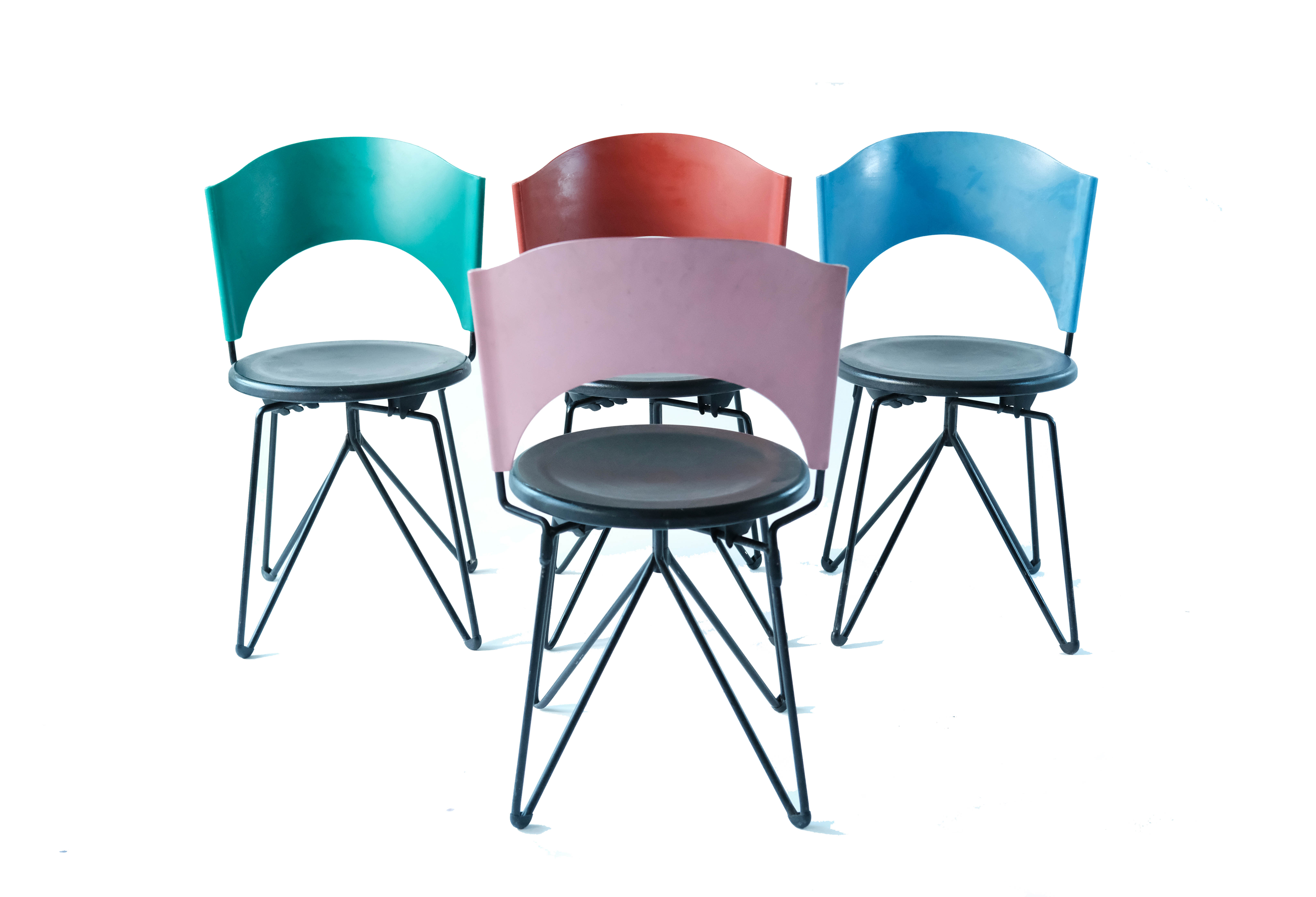 Collectible Chairs "Sofia" Design Carlo Bartolli for Bonaldo, Italy 1989