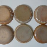 6 stoneware cups and saucers