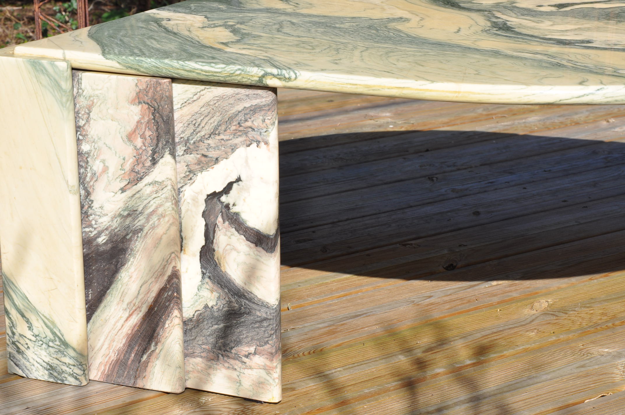 70s marble coffee table