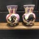 2 vases vintage en céramique de Monaco à décor de poissons