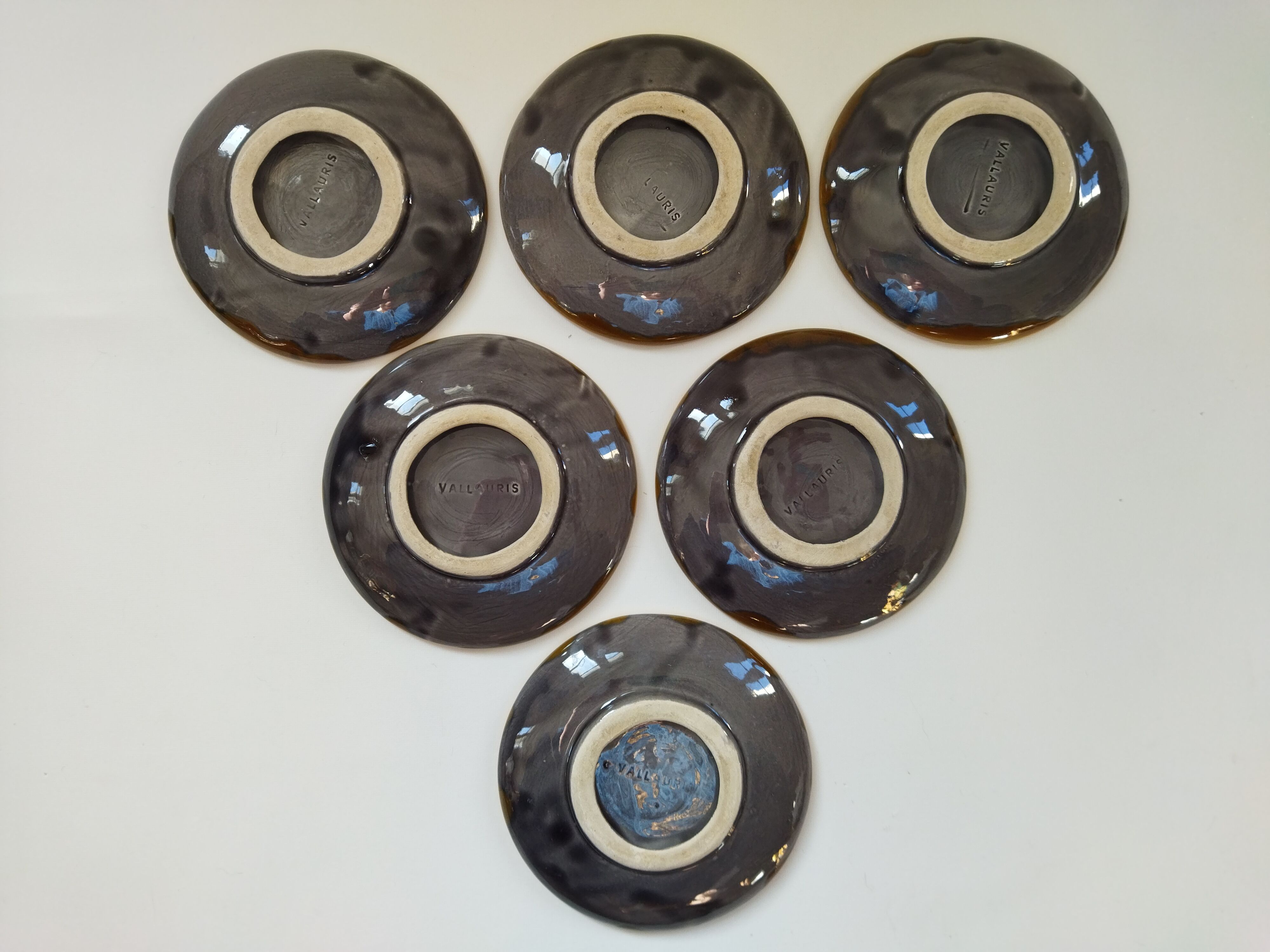 Six Vallauris plates