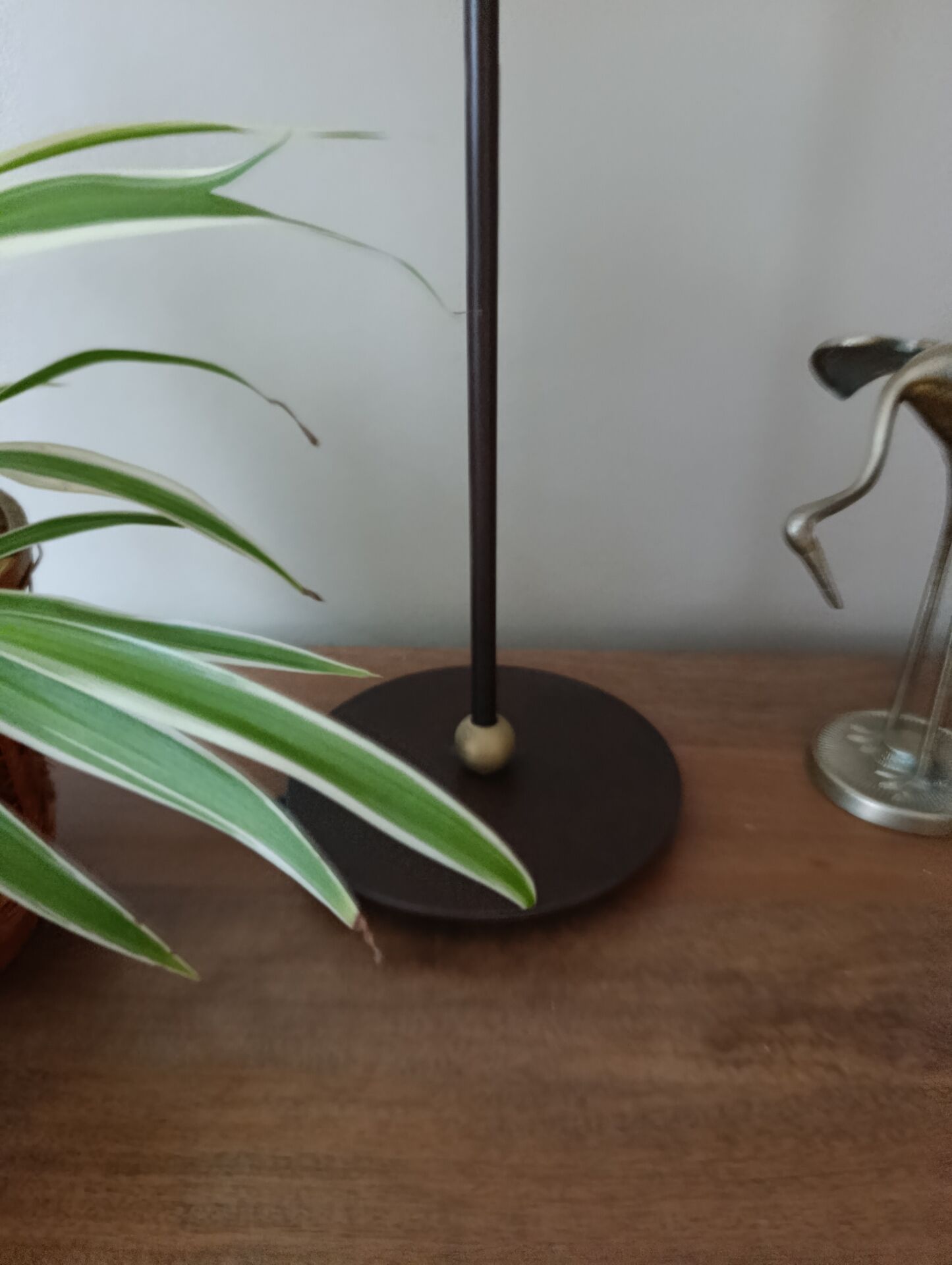 table lamp metal | geometric printed lampshade seventies style