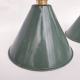 Swan neck enamelled sheet metal wall lights
