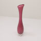 Scandinavian tulip vase in pink glass with fine white canes