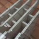 Large vintage dining table in beige stone and glass – 220 cm