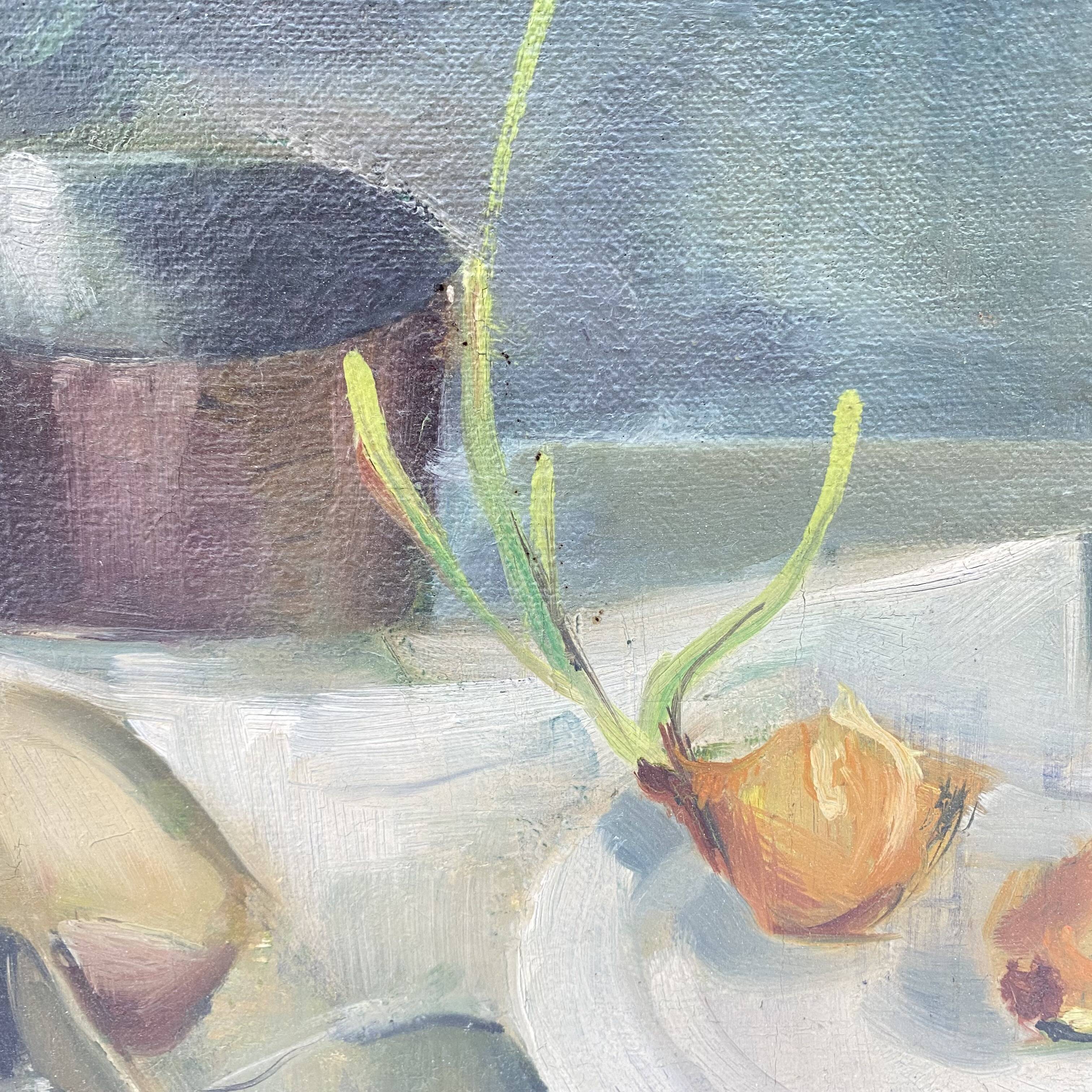 Oil painting on canvas old still life