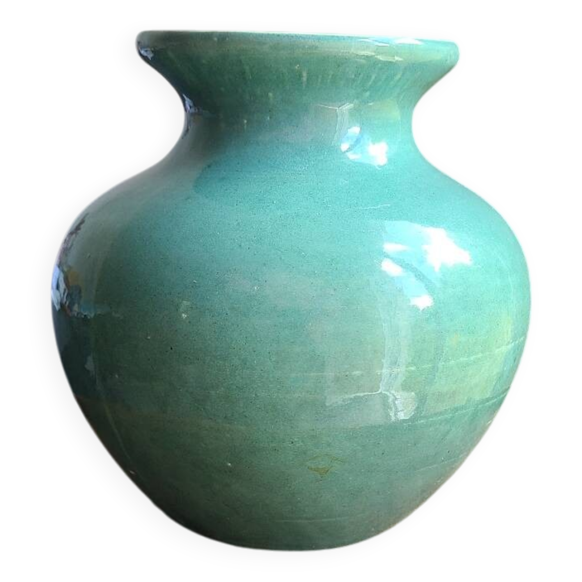 Light green ceramic vase