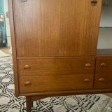 Secretarial cabinet in vintage teak