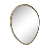 Vintage mirror 1960 asymmetrical mirror - 25 x 20 cm
