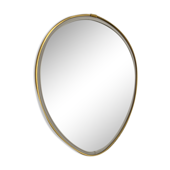 Vintage mirror 1960 asymmetrical mirror - 25 x 20 cm
