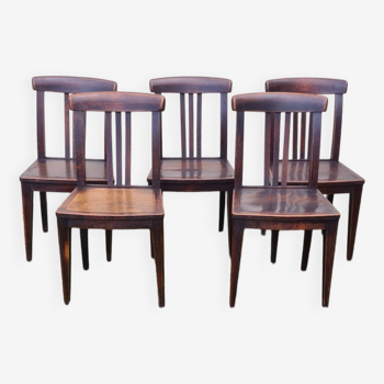 Set of 5 “bistro” chairs