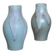 Paire de vase grès flammé Denbac style, petit vase vintage, pot à fleurs