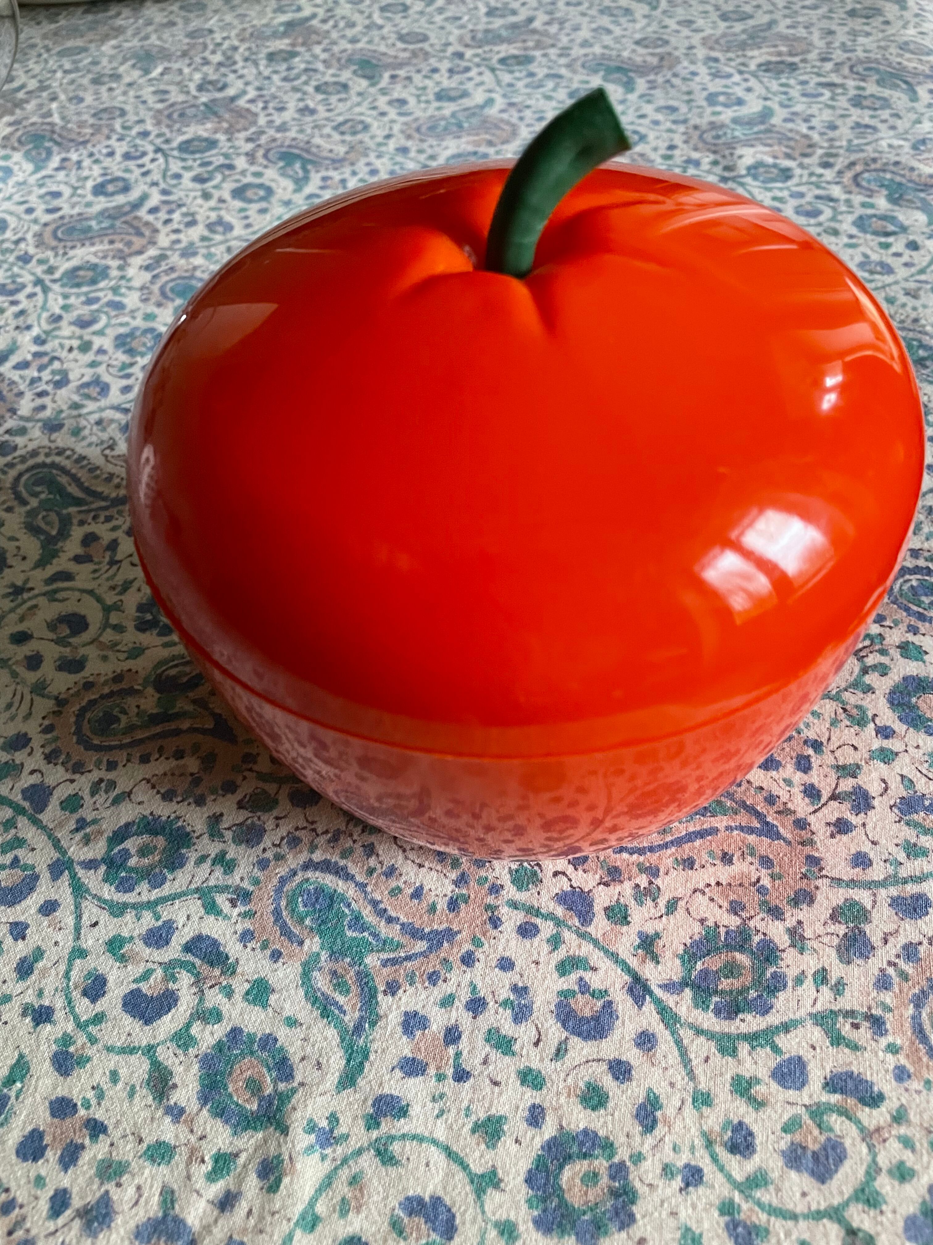 Orange apple ice bucket 1970