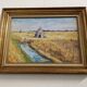 Oil landscape painting The salt marshes in Royan