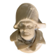 Marble sculpture, man's head in a hat.