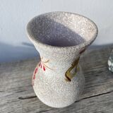 Italian ceramic vase from 1950 with floral decoration