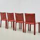 Mario Bellini Set of 4 Cab 412 Dining Chairs for Cassina Italy 1977