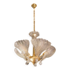 Elegant Murano Candlestick Iridescent Leaves